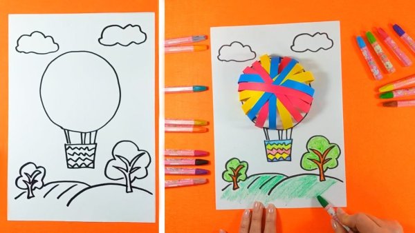 Аппликация воздушный шар