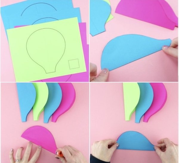 Воздушный шар поделка из бумаги