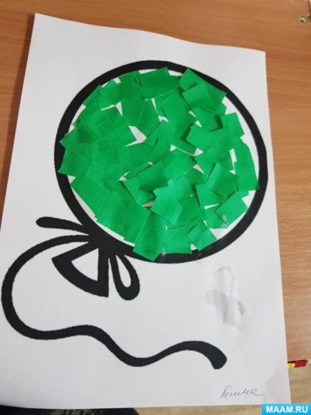 Аппликация мозаика воздушный шар