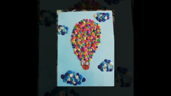 Аппликация из воздушных шариков