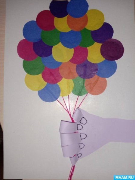 Воздушный шар аппликация для детей