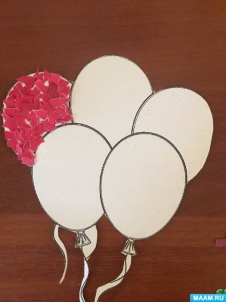 Аппликация воздушные шары в младшей группе