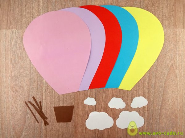 Аппликация воздушный шар