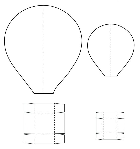 Воздушный шар аппликация объемная