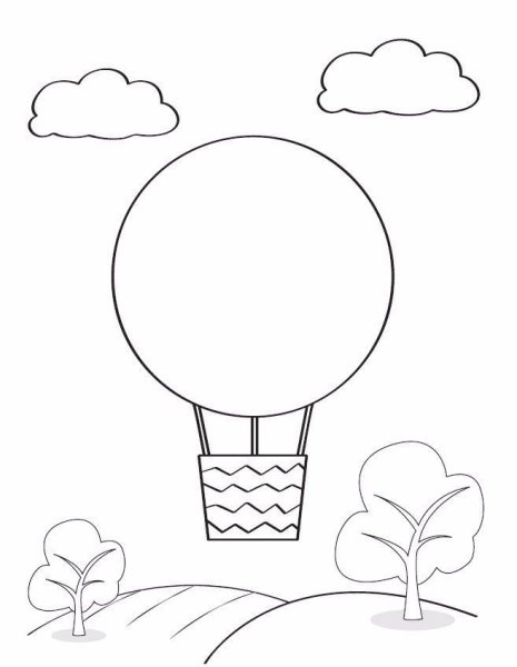 Воздушный шар раскраска для детей
