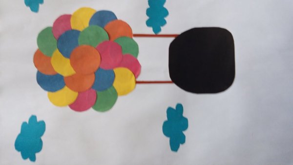 Аппликация воздушный шар