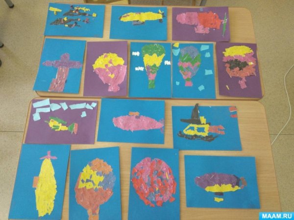 Аппликация на тему воздушный транспорт