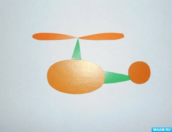 Аппликация самолет в средней группе