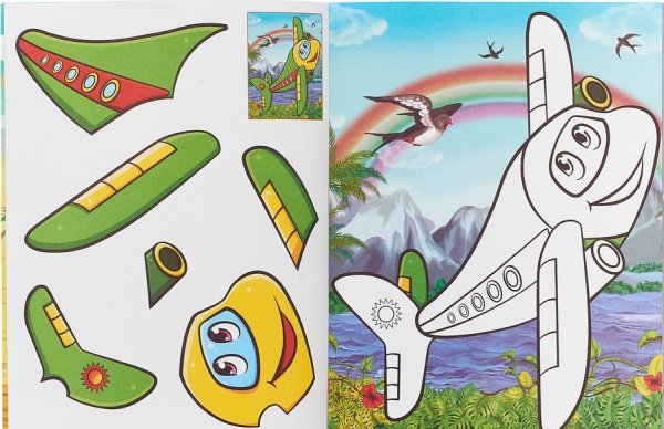 Заготовка к аппликации самолет