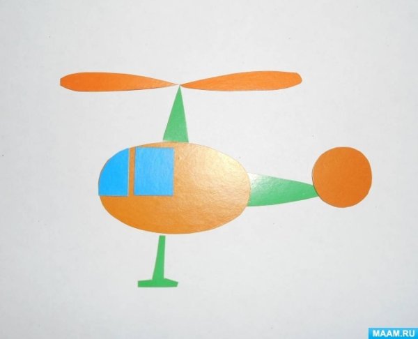 Вертолет аппликация для детей