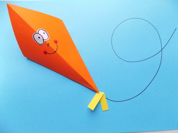 Воздушный змей аппликация для детей