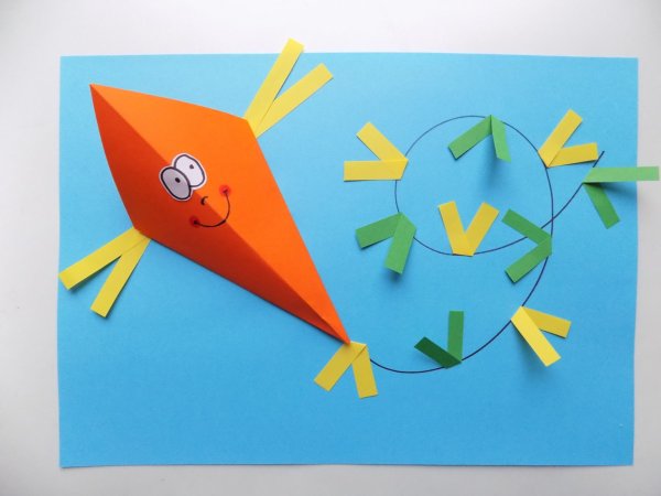 Воздушный змей аппликация для детей