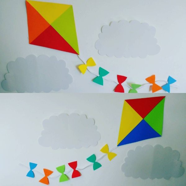 Аппликация воздушный змей