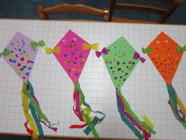 Воздушный змей поделка из бумаги