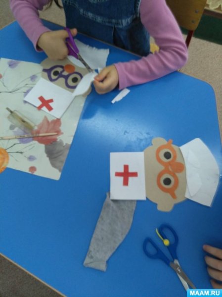 Аппликация профессии средняя группа