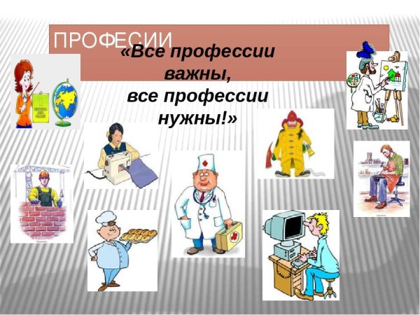 Плакат все профессии нужны все профессии важны
