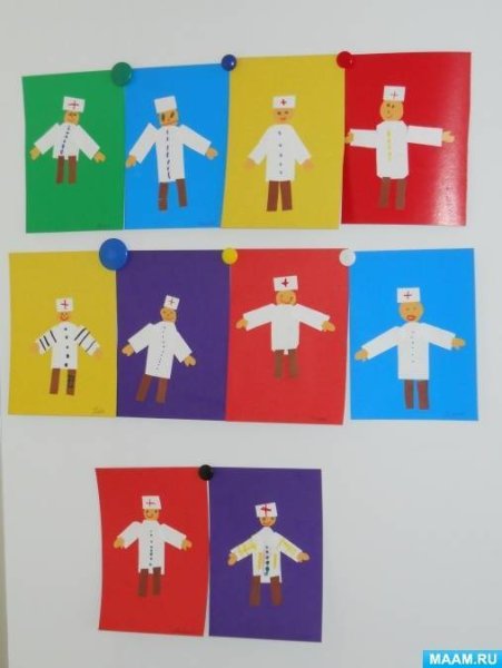 Аппликация на тему профессии в старшей группе