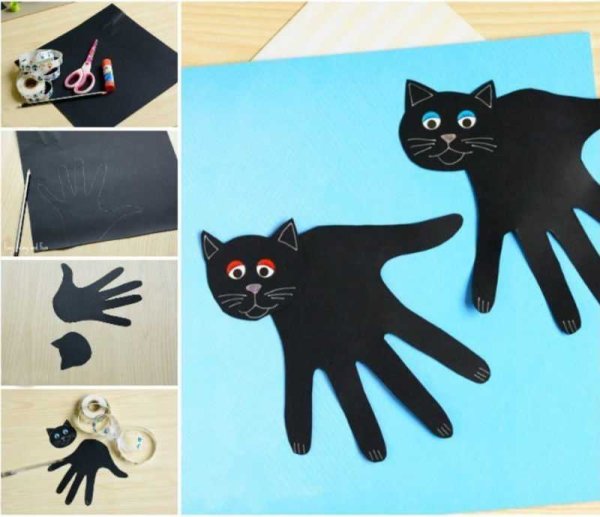 Поделка котик для малышей