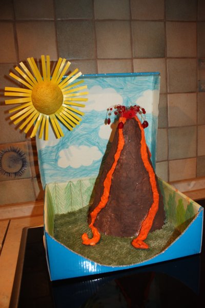 Поделка вулкан в детский сад