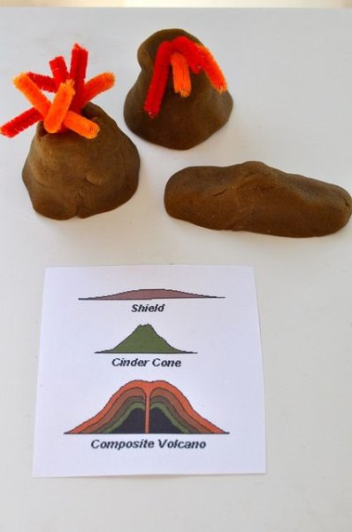 Поделка вулкан аппликация