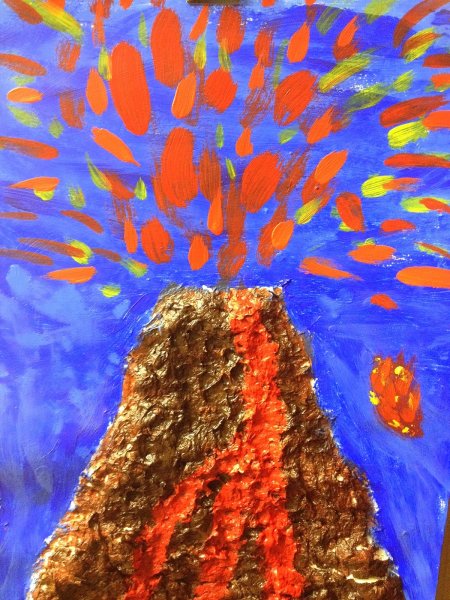 Вулкан поделка для детей