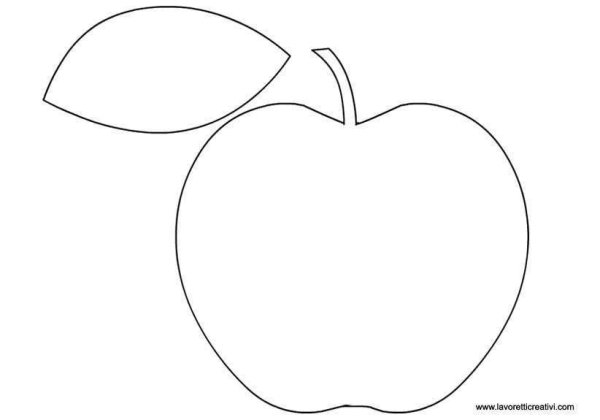 Шаблон яблоко для аппликации