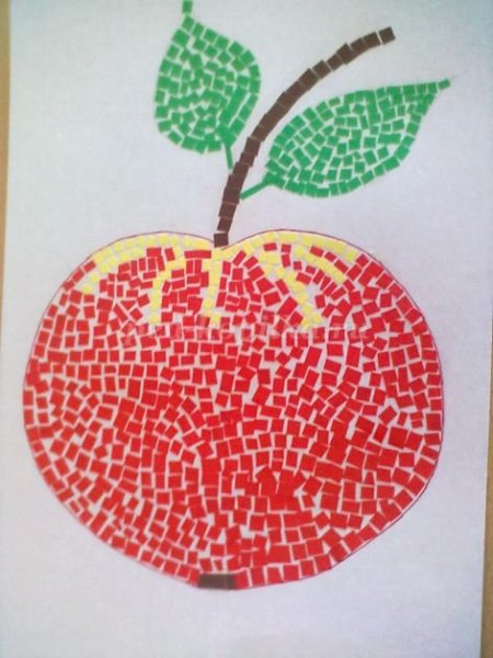 Мозаика Обрывная аппликация фрукты