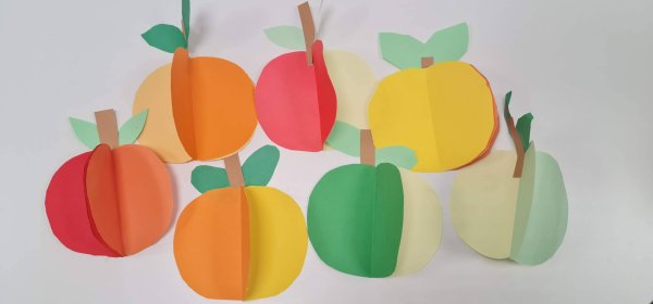 Аппликация яблоко из бумаги