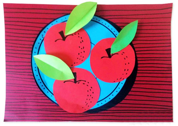 Фрукты интересная аппликация