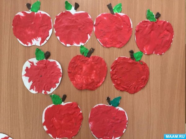 Рисование яблочки младшая группа