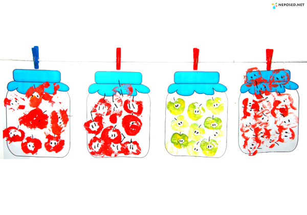 Яблочный компот аппликация