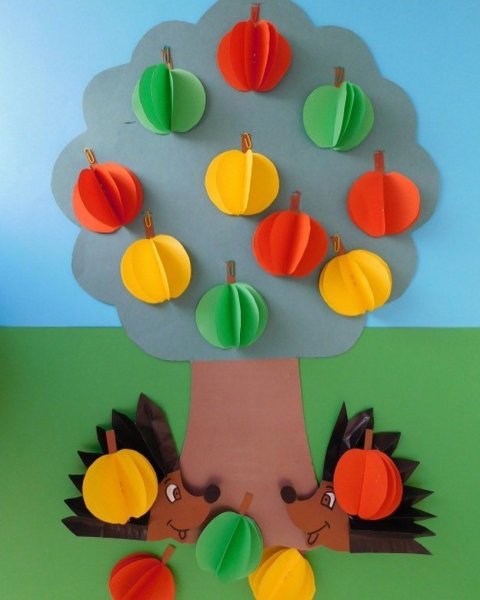 Конструирование из бумаги фрукты детский сад