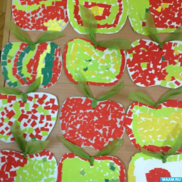 Аппликация на тему яблочный спас