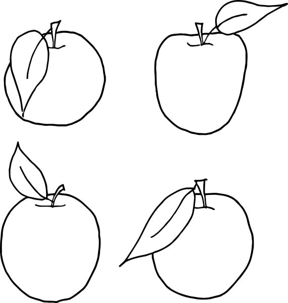 Яблоко раскраска