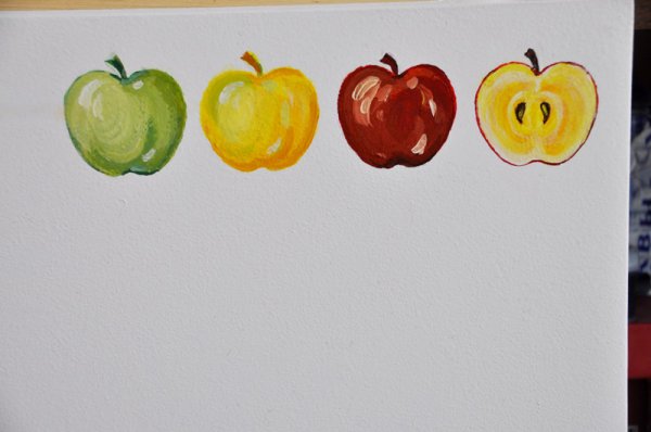 Рисование яблоко в старшей группе