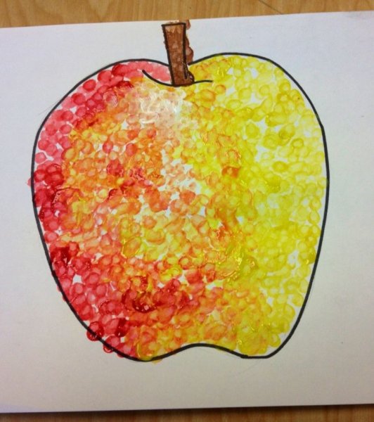 Рисование яблока в средней группе