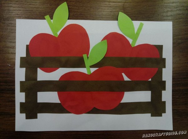 Фрукты интересная аппликация