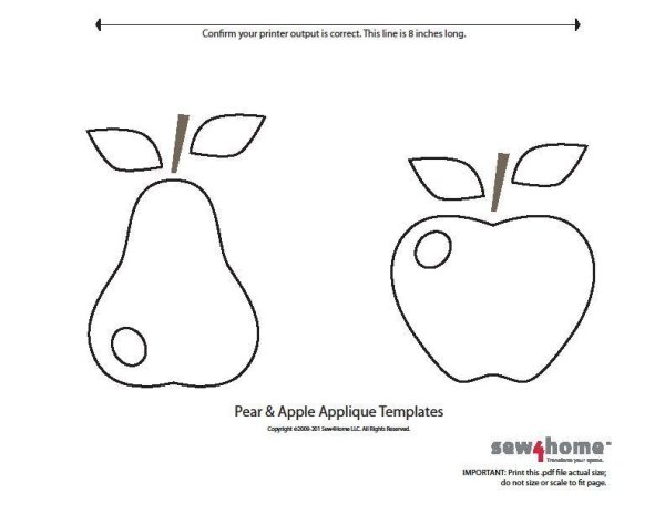 Прихватка яблоко выкройка