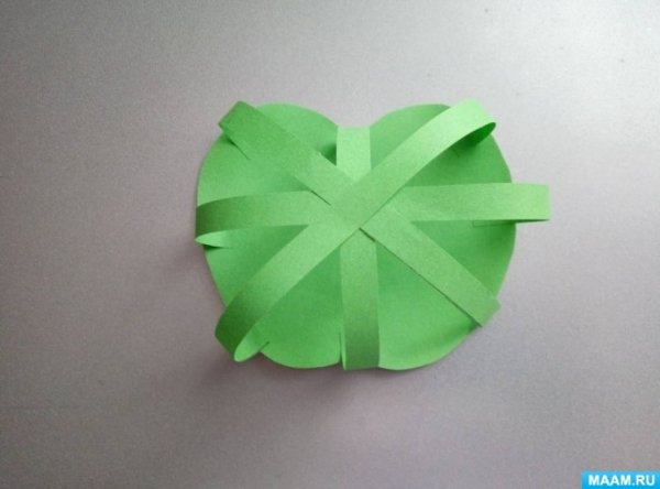 Яблоко поделка из бумаги прямоугольник