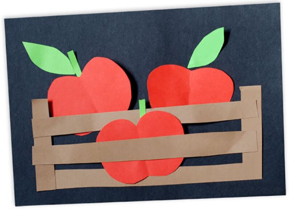 Аппликация на тему фрукты