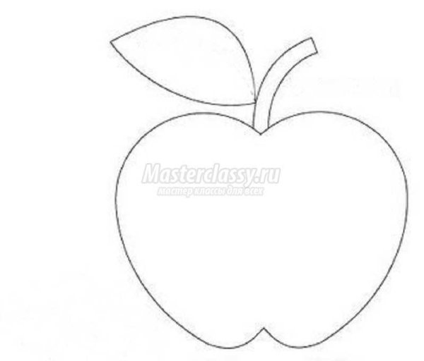 Яблоко трафарет