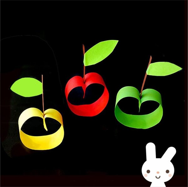 Яблоки из полосок бумаги