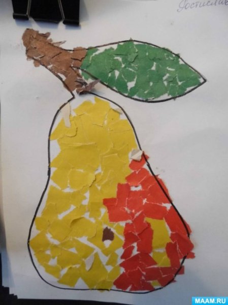 Аппликация из обрывной бумаги