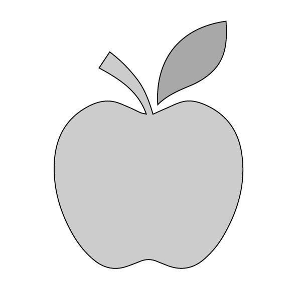 Аппликация яблочко