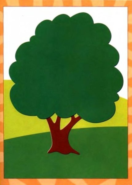Дерево для аппликации для детей
