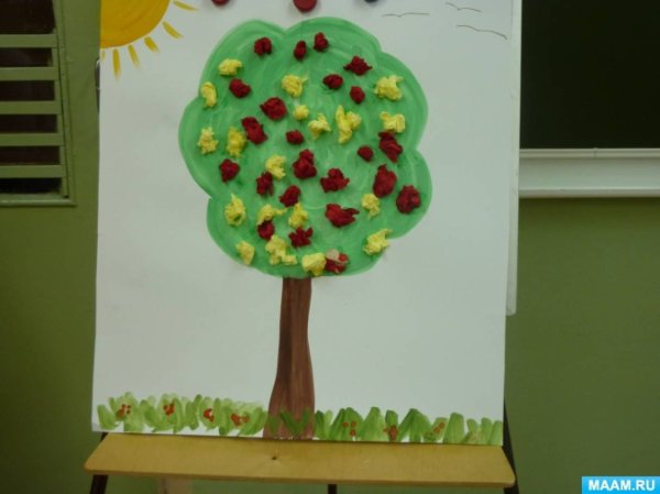 Аппликация в средней группе на тему Волшебный сад