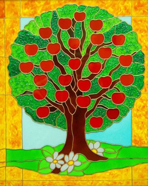 Аппликация Яблонька