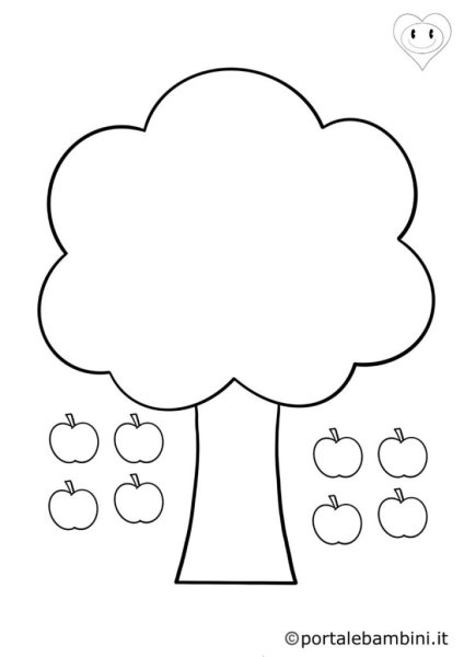 Трафарет дерева для аппликации