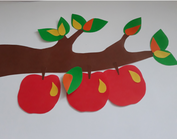 Аппликация на тему яблоко