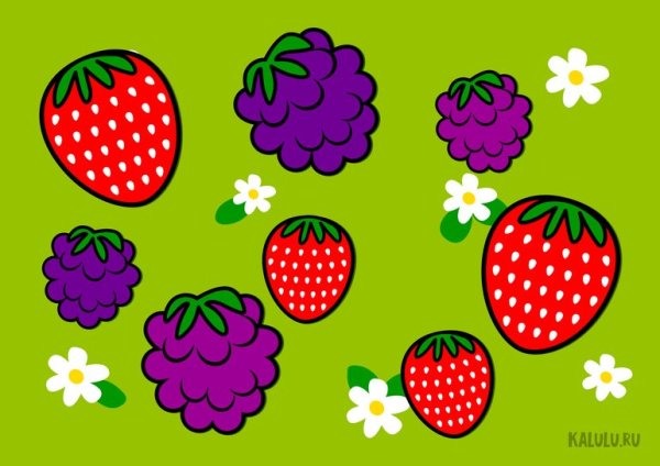 Ягодки аппликация для малышей